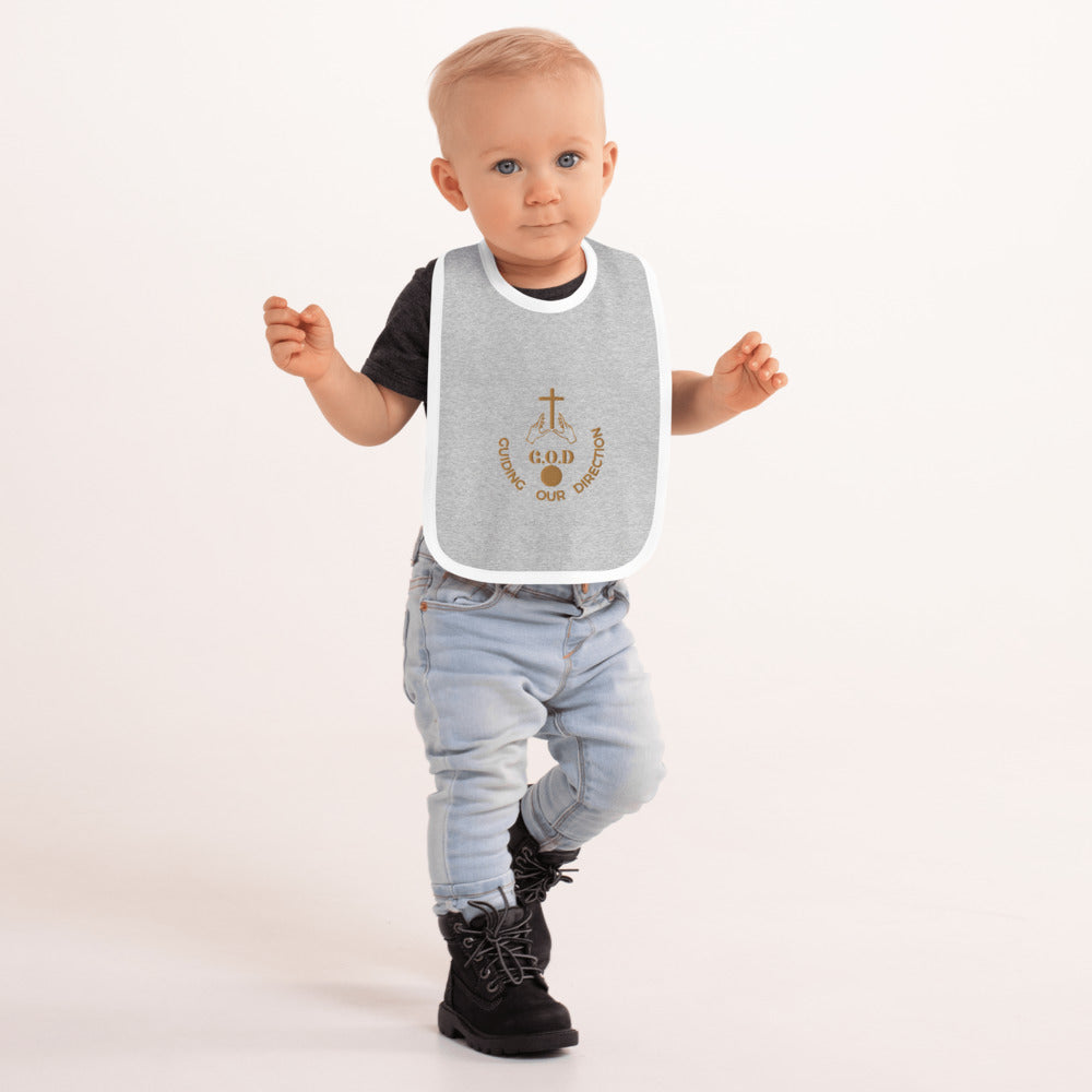 F.I.F(G.O.D Guiding Our Direction Embroidered Baby Bib