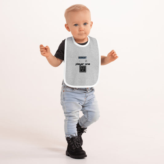 Player One Embroidered Baby Bib