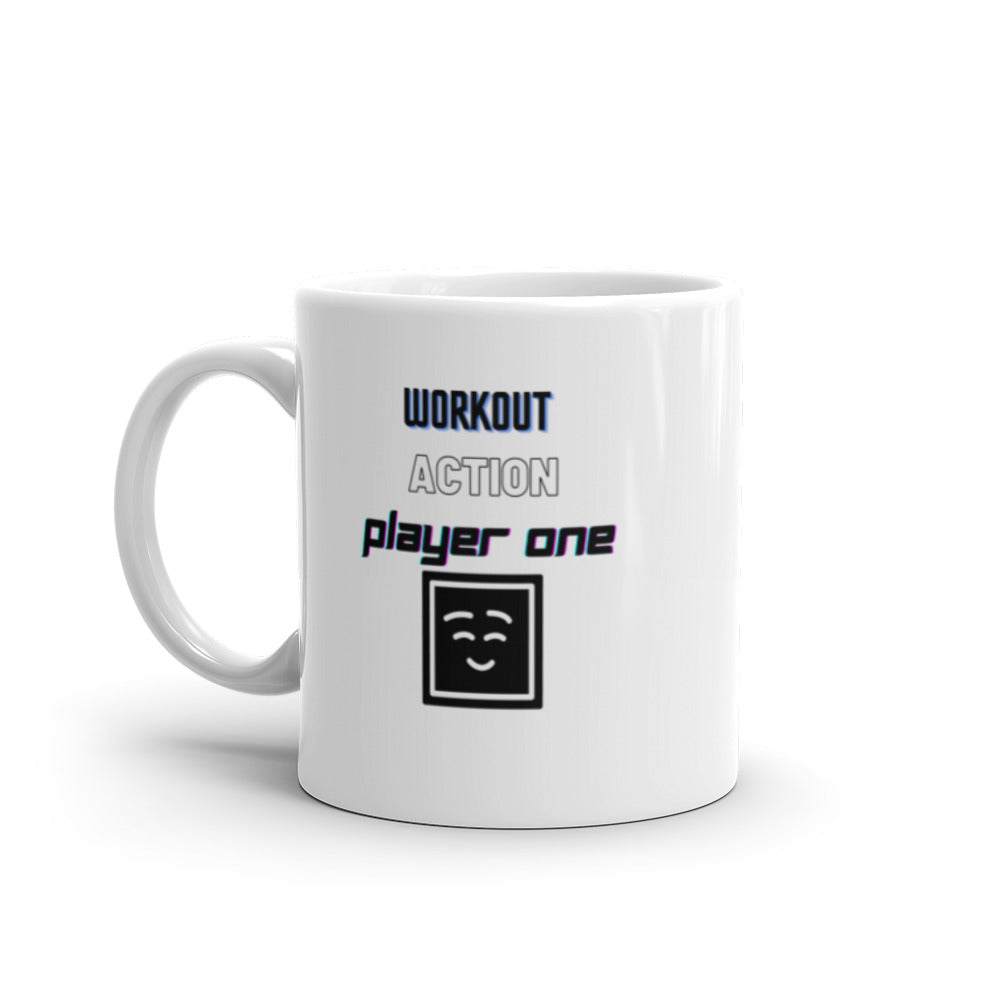 Player One White glossy mug