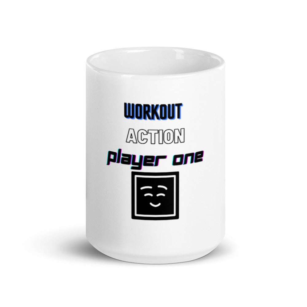 Player One White glossy mug